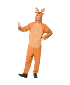 Smiffys Déguisement Renne De Noël Adulte (combinaison Avec Capuche)