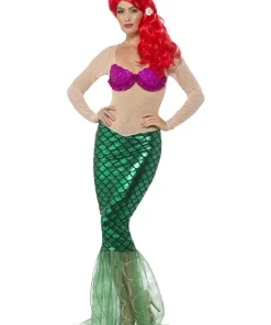 Smiffys Déguisement Sirène Sexy (robe Longue Sequins Et Pince Cheveux)
