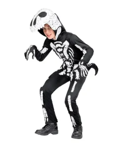 WIDMANN Déguisement Squelette T-rex Enfant (costume Avec Capuche/masque)
