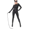 WIDMANN Déguisement Super Cat Femme, Noir (combinaison, Gants, Oreilles, Masque)