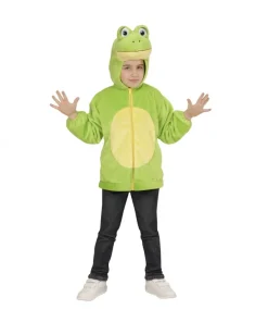 WIDMANN Déguisement Veste Peluche à Capuche Avec Tête De Grenouille Verte