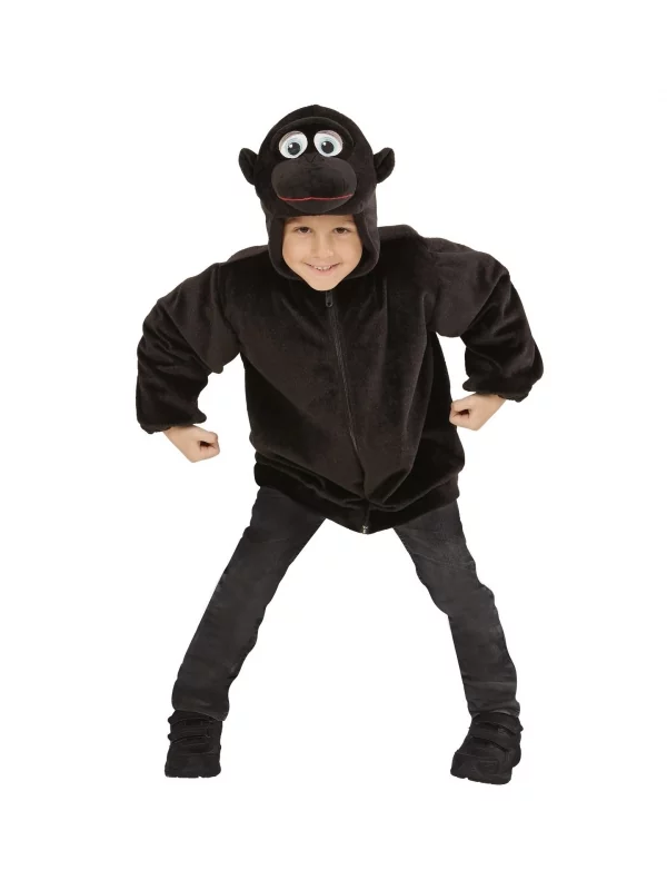 WIDMANN Déguisement veste Peluche à Capuche Avec Tête De Gorille 1 WIDMANN Déguisement veste Peluche à Capuche Avec Tête De Gorille