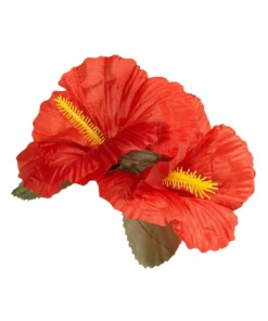WIDMANN Epingle à Cheveux Hawaïenne Avec 2 Hibiscus Rouges