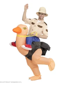 WIDMANN Explorateur Porté Par Une Autruche (costume Gonflable, Chapeau)