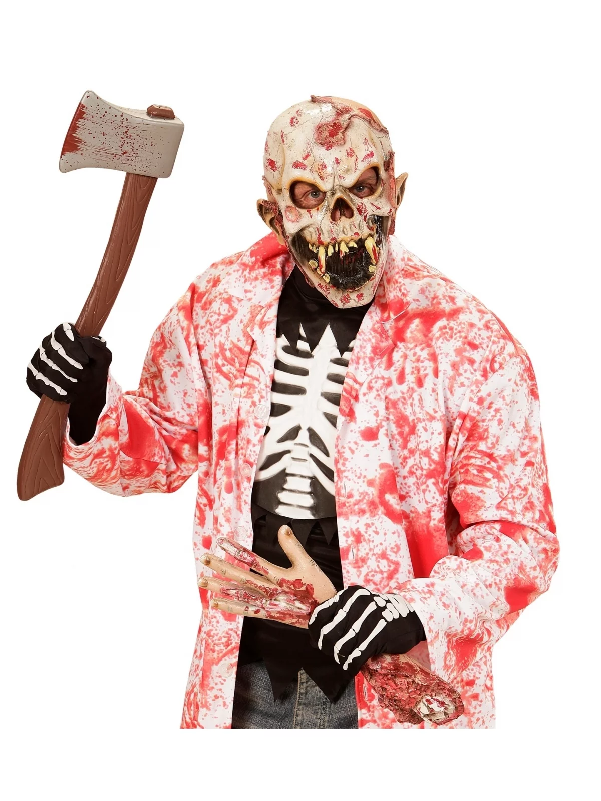 WIDMANN Gants Squelette Halloween - Taille Adulte 2 WIDMANN Gants Squelette Halloween - Taille Adulte – Image 2