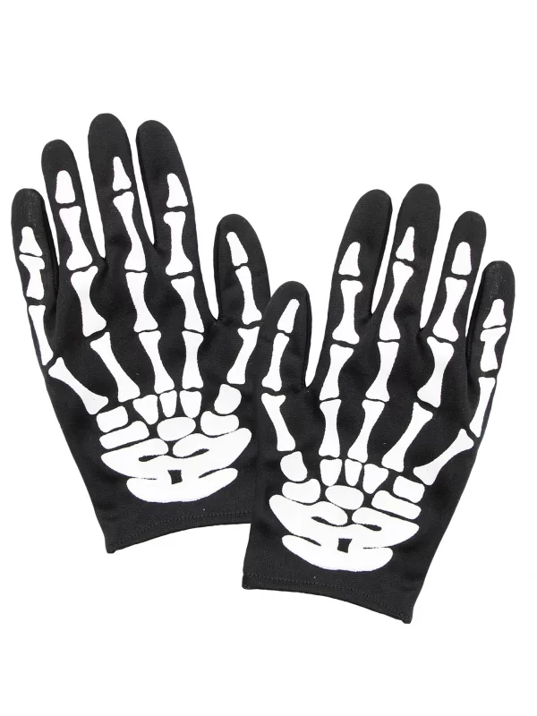 WIDMANN Gants Squelette Halloween - Taille Adulte 1 WIDMANN Gants Squelette Halloween - Taille Adulte