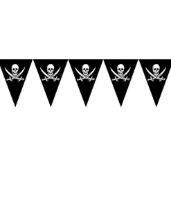ESPA - Funny Fashion Guirlande Pirate (10 Drapeaux Squelette De 5m)