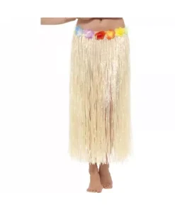 Smiffys Jupe Hawaïenne Hula Naturel Avec Fleurs