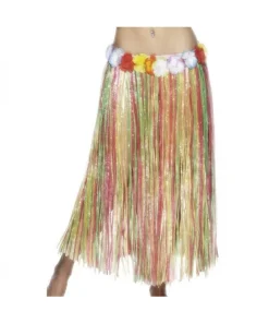 Smiffys Jupe Raphia Multicolore Avec Ceinture Fleur