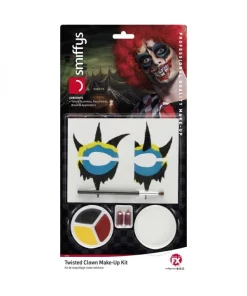 Smiffys Kit Maquillage Clown De La Mort (transferts, Latex Liquide, Nez, Peinture Et Applicateurs)