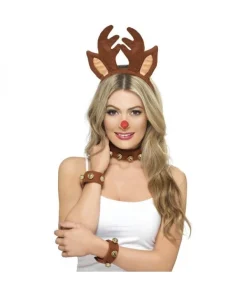 Smiffys Kit Renne Pin-up (serre-tête, Collier, Bracelets)