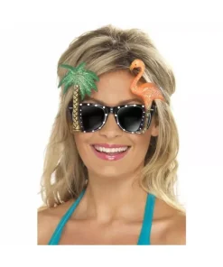 Smiffys Lunettes Palmier Et Flamand Rose
