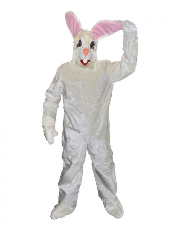 Mascotte Lapin Blanc Adulte 1 Mascotte Lapin Blanc Adulte