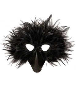 Masque Corbeau Avec Plumes