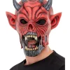 Smiffys Masque De Diable Rouge Avec Cornes (latex)