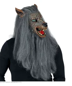 Mon deguisement Magasin -Mon deguisement Magasin masque integral latex avec fourrure de loup garou pour adulte 1