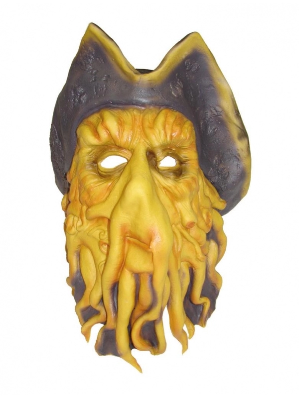 Masque Pirate Pirate Des Caraïbes Avec Tricorne - Latex 1 Masque Pirate Pirate Des Caraïbes Avec Tricorne - Latex