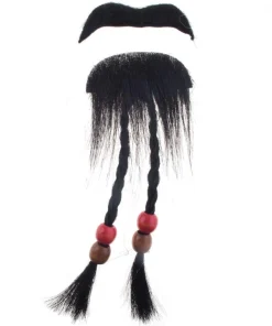 Moustache Et Barbe De Pirate Avec Tresses