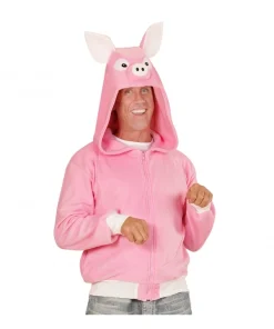 WIDMANN Polaire Avec Capuche Tête De Cochon Pour Adulte -Mon deguisement Magasin polaire avec capuche tete de cochon pour adulte 2