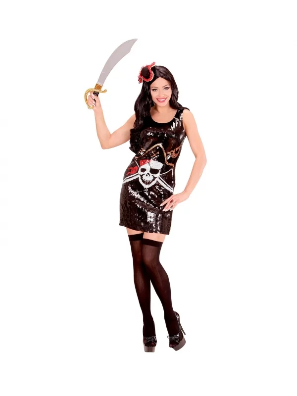 WIDMANN Robe Pirate Femme à Paillettes 1 WIDMANN Robe Pirate Femme à Paillettes