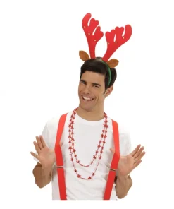 WIDMANN Serre-tête Renne De Noël Rouge Et Vert Avec Clochettes 5 WIDMANN Serre-tête Renne De Noël Rouge Et Vert Avec Clochettes -Mon deguisement Magasin serre tete renne de noel rouge et vert avec clochettes 1 2