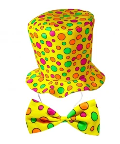 WIDMANN Set Clown Adulte Chapeau Et Nœud Pap Jaune à Pois -Mon deguisement Magasin set clown adulte chapeau et noeud pap jaune a pois 2