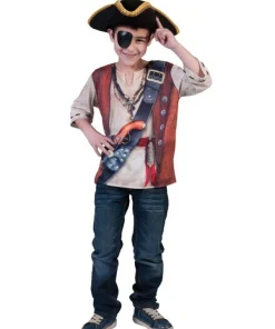 T-shirt 3 D Pirate Enfant 3/4 Au 4/5 Ans
