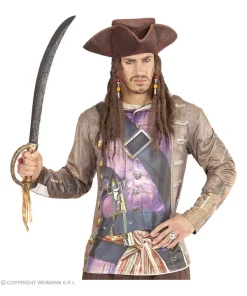 WIDMANN Tricorne Pirate Simili Cuir Avec Cheveux -Mon deguisement Magasin tricorne pirate simili cuir avec cheveux 2