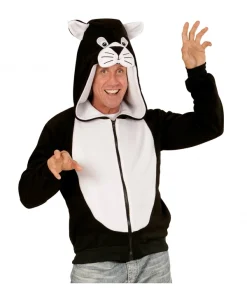 WIDMANN Veste Polaire Avec Capuche Tête De Chat Adulte -Mon deguisement Magasin veste polaire avec capuche tete de chat adulte 3